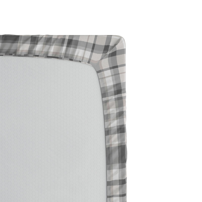 Microfiber Plaid Fitted Sheet, Twin XL Fitted Sheet