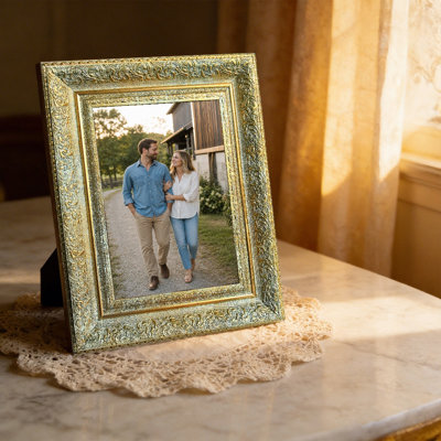 Antique Gold 3 PCS Heritage Style Picture Frame for 11" x 14" Photos and Graduation Photo Display