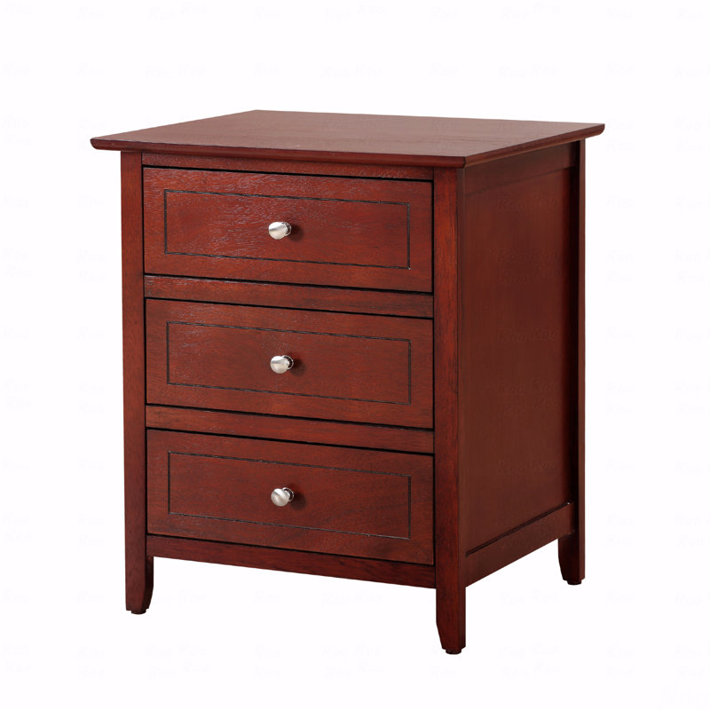 Transitional Nightstand For Bedrooms, Cherry