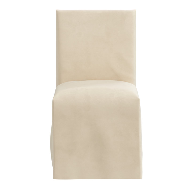 Chaise parsons en coton Armstrong, Velours performance perle classique