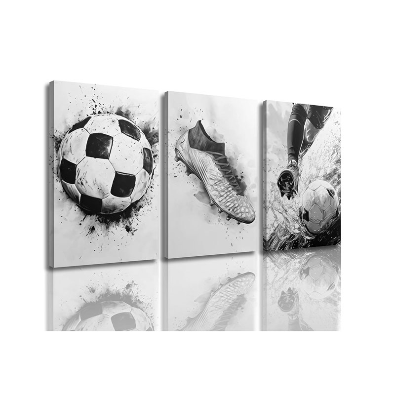 3 Piece Wrapped Canvas Print, 40 cm H x 90 cm W