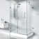 Monteray 48" W x 32" D x 79" H Hinged Frameless Shower Enclosure with 3/8  Clear Glass & Base
