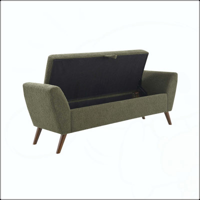 Banc de rangement 60 po Mid-Century Teddy