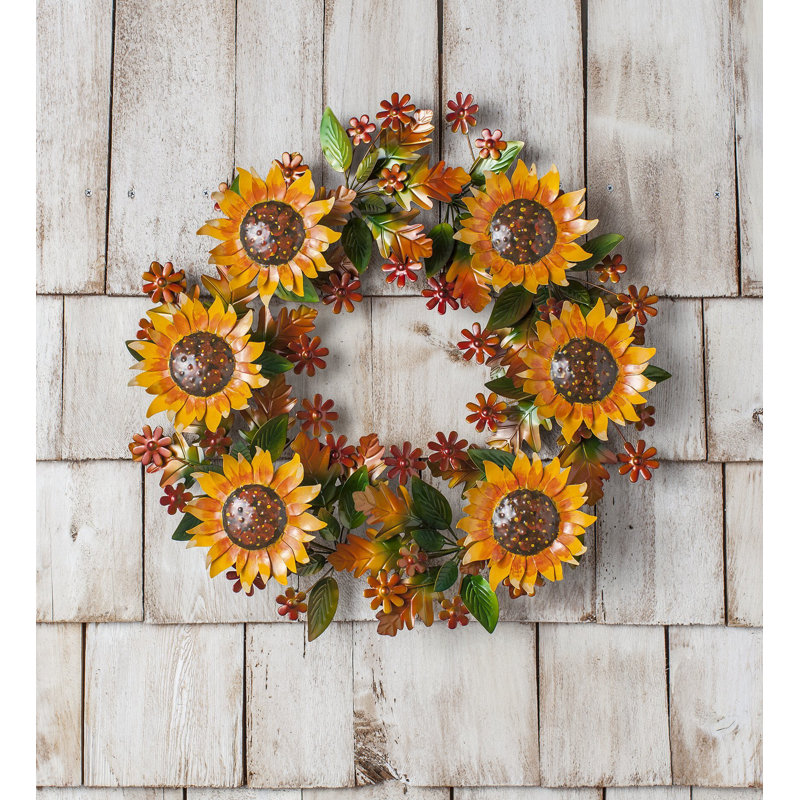 Couronne de tournesol en métal 25 po