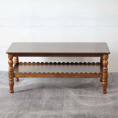 Rectangle Coffee Table with Storage Shelf