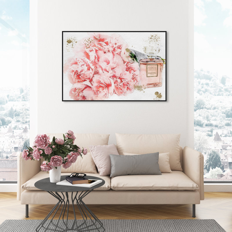 Fleurs et fleurs de parfum - impression, Toile encadrée noire, H 30 po x l 45 po
