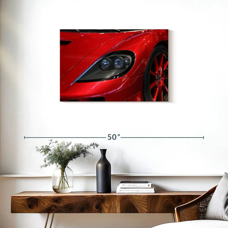 Mehar Close Up Red Sports Car, 20" H x 30" W