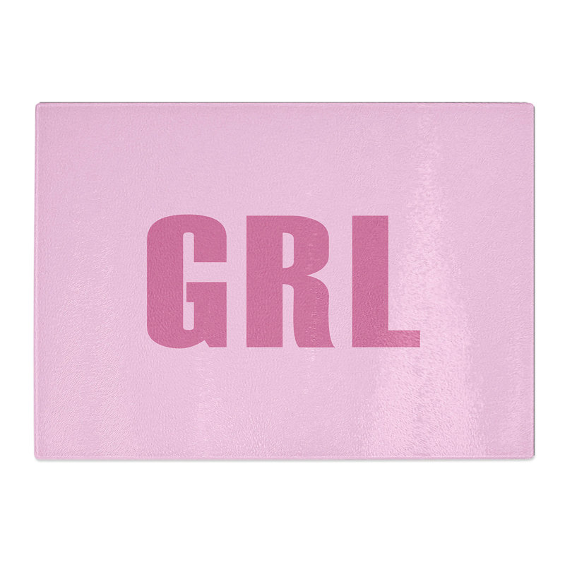 Grl Typography Chopping Board, 0.4cm H x 28.5cm W x 39cm L