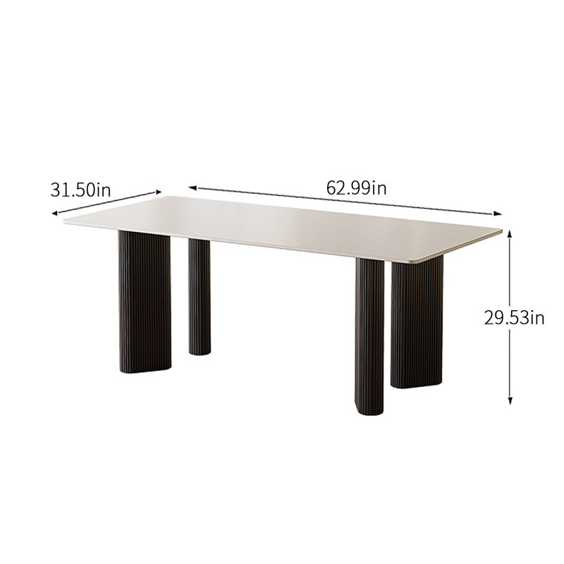 Table de salle à manger Buerger Aryana, H 29,53 po x L 62,99 po x l 31,5 po