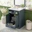 Meuble-lavabo 24 po avec lavabo intégré en céramique, meuble-lavabo à 2 portes, 1 tiroir basculant et meuble-lavabo simple pour salle de bain de petite et moyenne taille, bleu-1523542222