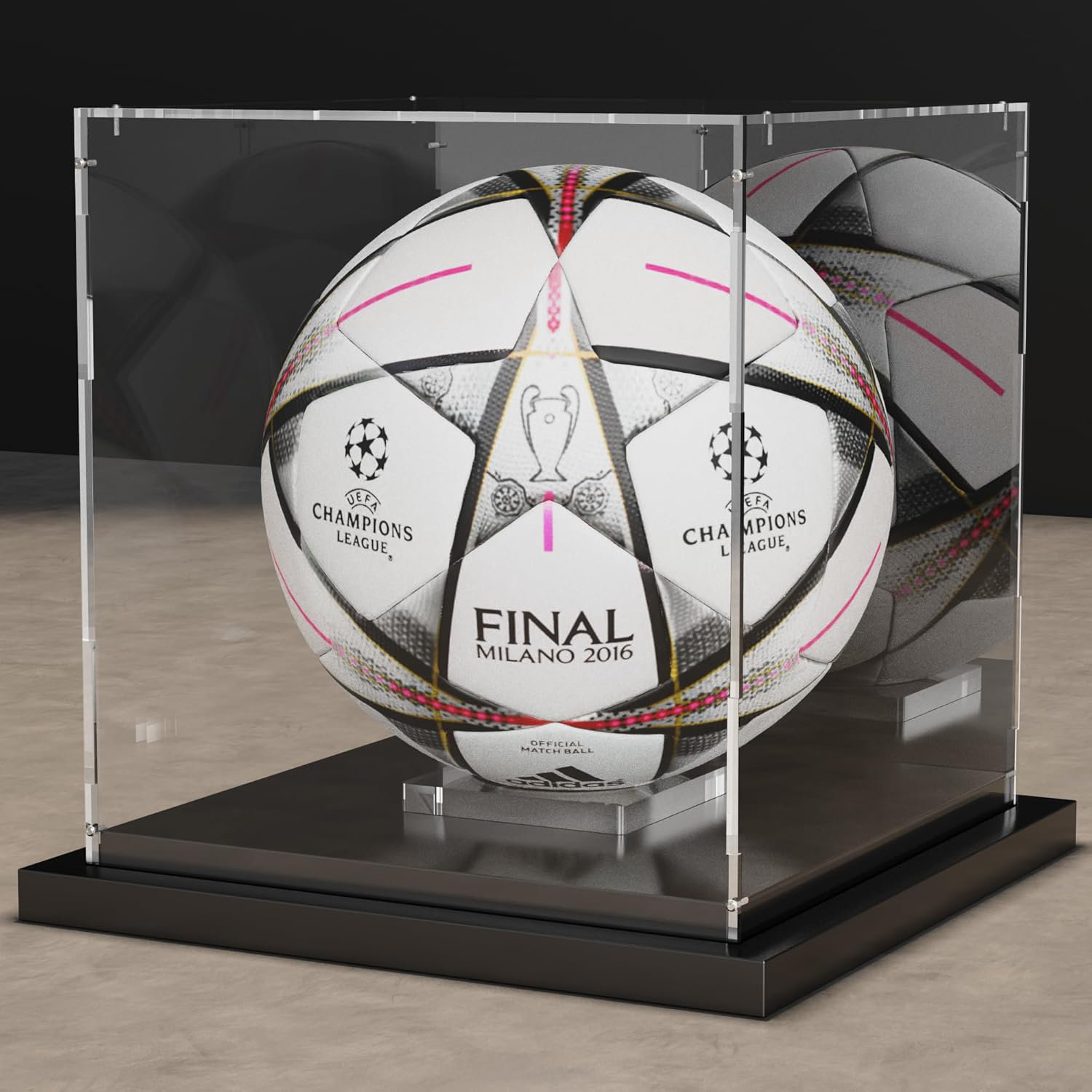 RAPTIZ Ball Display Case Clear Acrylic Display Case Box With Mirror ...