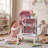 Large Dollhouse With Roof Window And Furniture, Mini Doll House Playhouse For 3 Years Old And Above