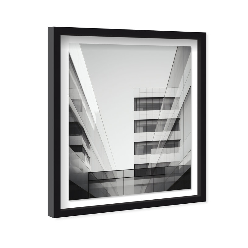 Glass Labyrinth I Framed Graphic Art, 46.5"H x 37.5"W, Black Shadowbox