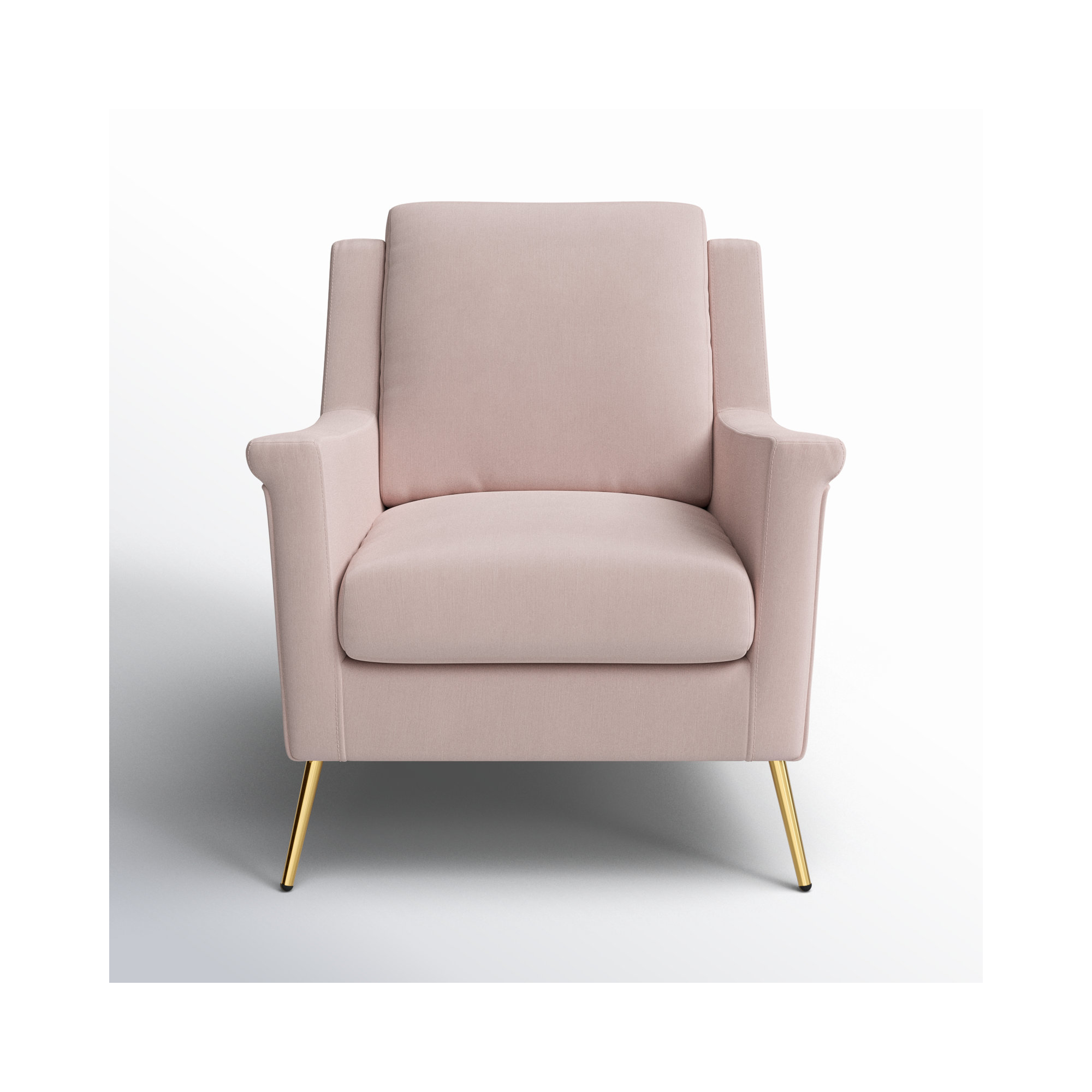 Gardella Upholstered Armchair, Blush Velvet