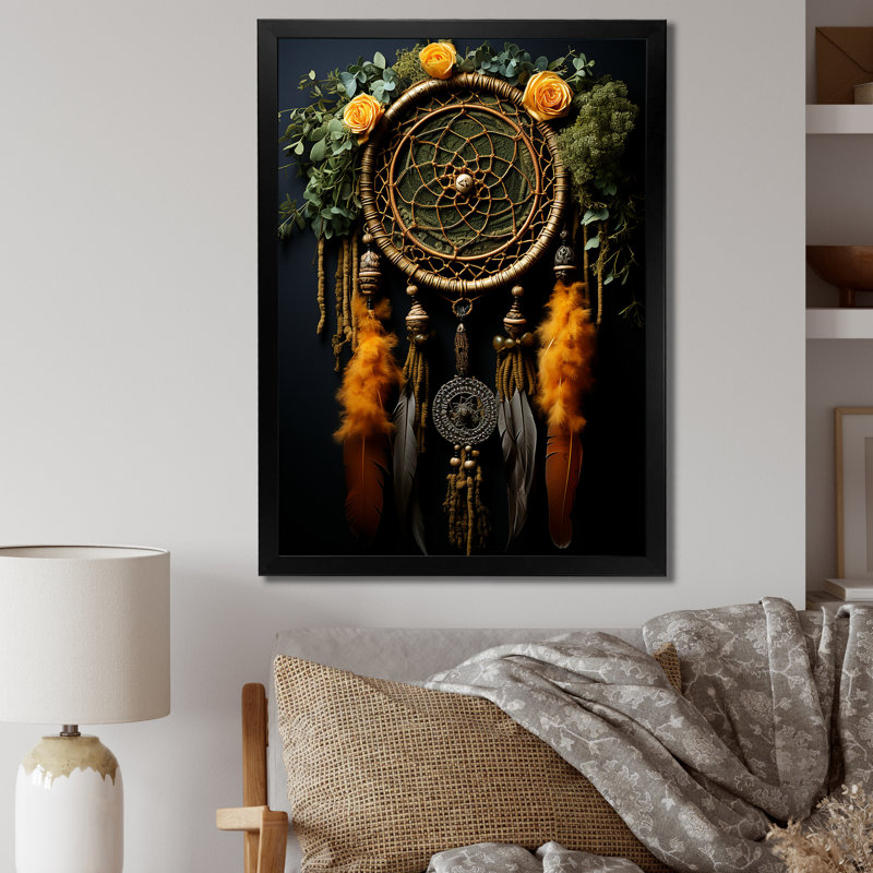 Coghill Native Art Earthly Connections I, Cadre photo noir, H 32 po x l 16 po x P 1 po