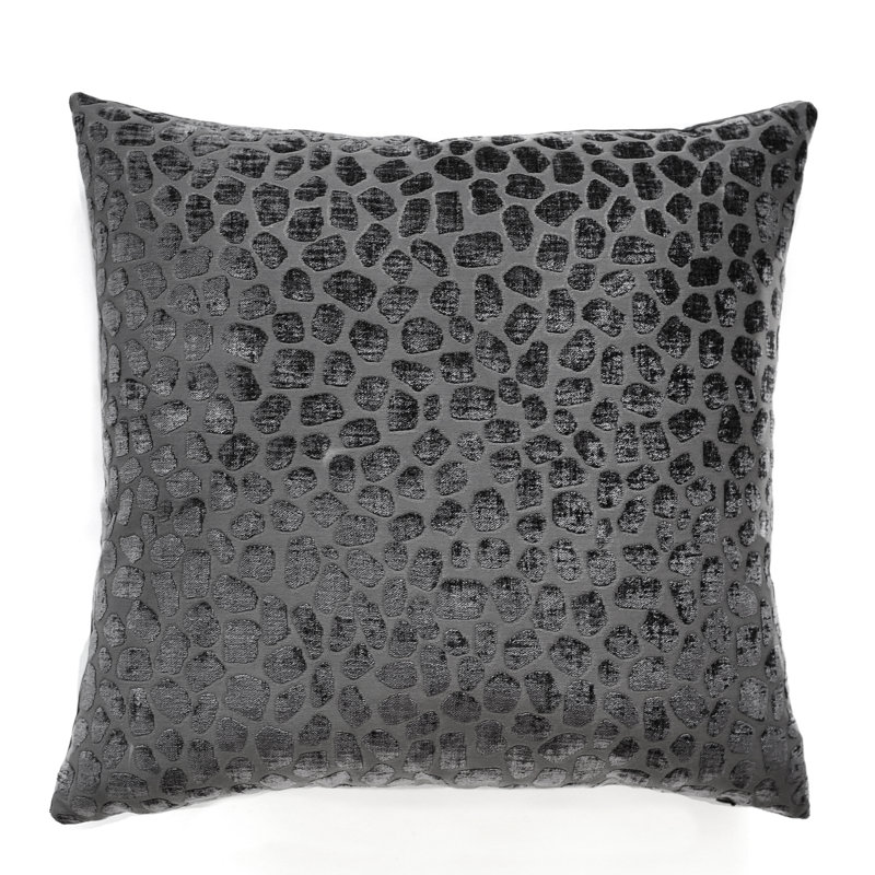 Square Throw Pillow, Pewter