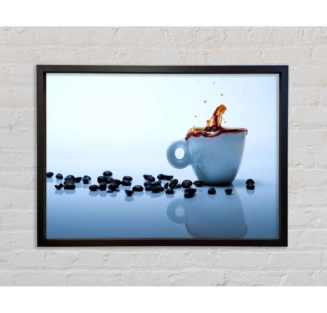 Coffee Bean Splash - Einzelner Bilderrahmen Kunstdrucke auf Leinwand