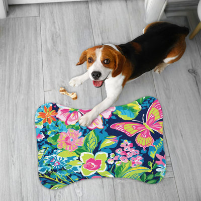 Chic Butterfly Patterns - 1 Piece Bone Shape Feeding Mat