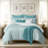 Harlow Stripe Duvet Cover & 2 Shams Set Super King-120848824
