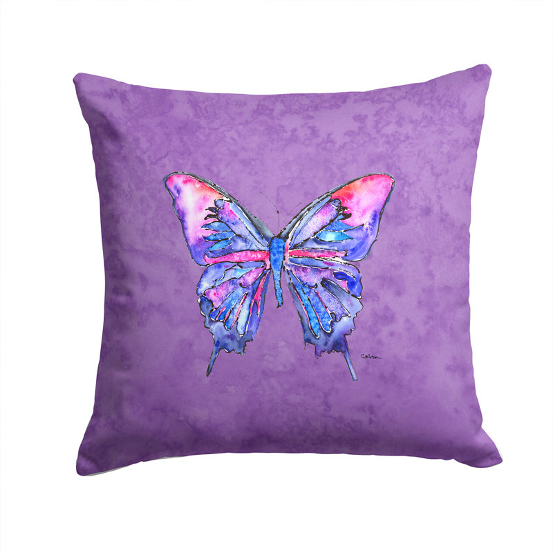 Butterfly Outdoor Square Pillow Cover & Insert, 18" x 18", Square, Purple