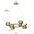 Bhagwan 6-Light Modern Geometric Gold LED Chandelier