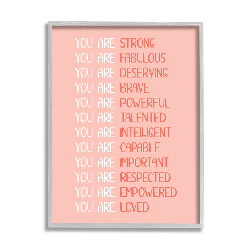 "You Are Positivité", art textuel sur toile, Estampe numérique Farmhouse, H 20 po x l 16 po x 1,5 po