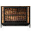 Cage décorative rustique pour animaux de compagnie, cage pour chien 38,9 po avec 2 portes coulissantes et cadre en fer épais