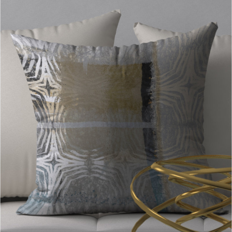 Geometric Reversible Throw Pillow, 18" x 18"