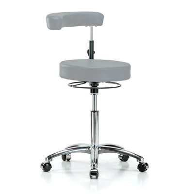Khorawa Adjustable Height Lab Stool with Removable Casters/Wheels
