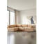 Canapé modulaire en L beige avec assise basse-1134157014