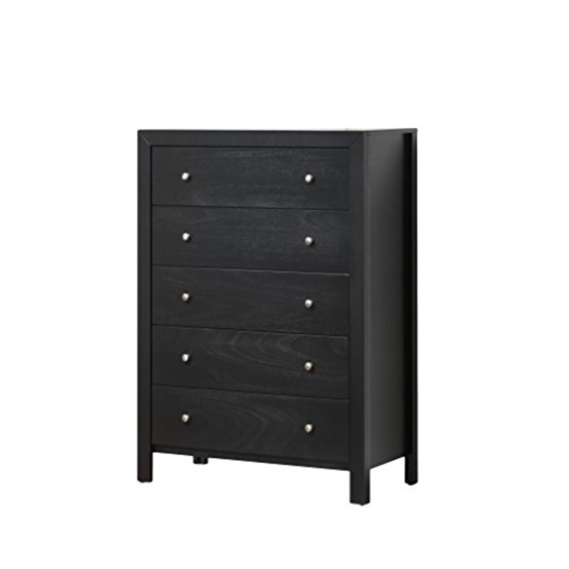 Aguilar 5 Drawer Chest, Black