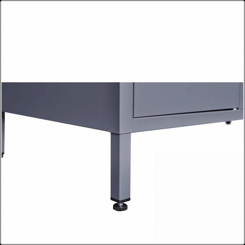 Armoire de rangement spacieuse et sécurisée, 3 casiers en métal avec serrure pour employés 3 portes 72H, gris