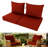 Fade Resistant Outdoor Chair Cushions Set Of 2, Deep Seat Patio Cushions 22 X 22 With Removable Cover, 28D High Resilience Foam Replacement Outdoor Seat Cushions With For Sofa, Adirondack Chair, Sectional,Brick Red-124896499-124896488