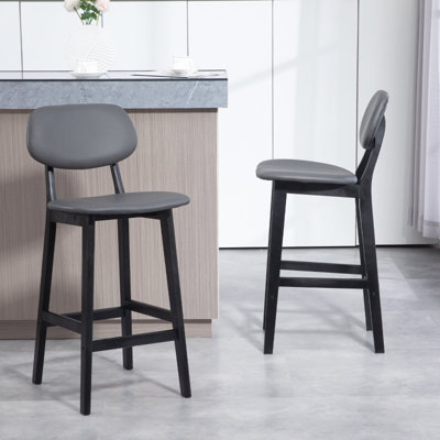 Bar Stool with Solid Wood Frame