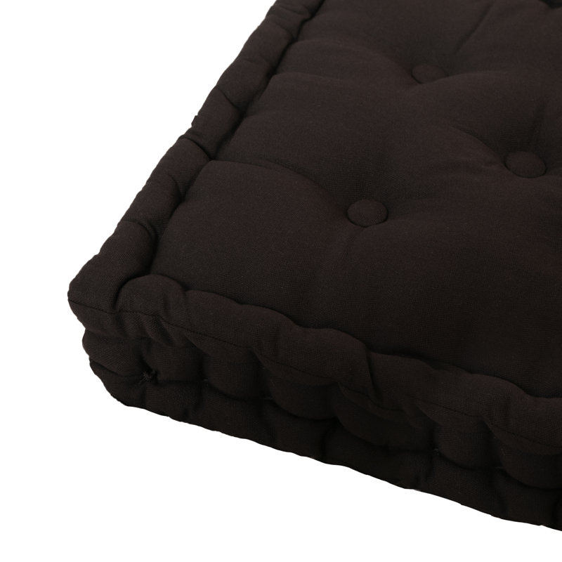 100% Cotton Booster Armchair Seat Pads Cushion, Black