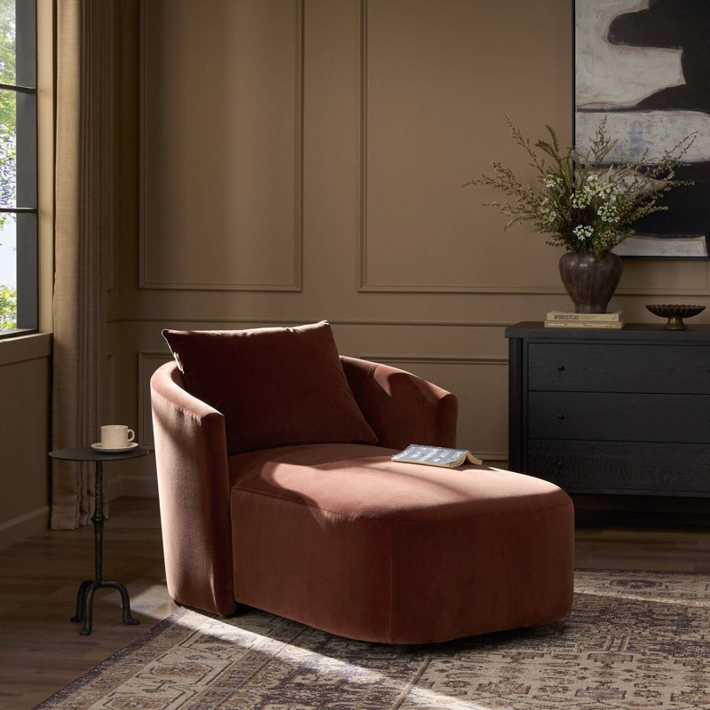 Farrah Chaise Lounge, Surrey Auburn 76.8% Cotton/23.2% Polyester
