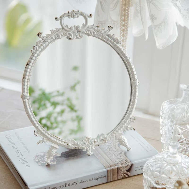 Miroir de maquillage étain