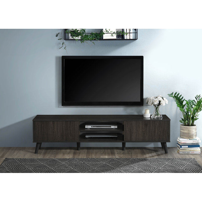 Atrell Unfinished TV Stand for TVs up to 78", Dark Espresso