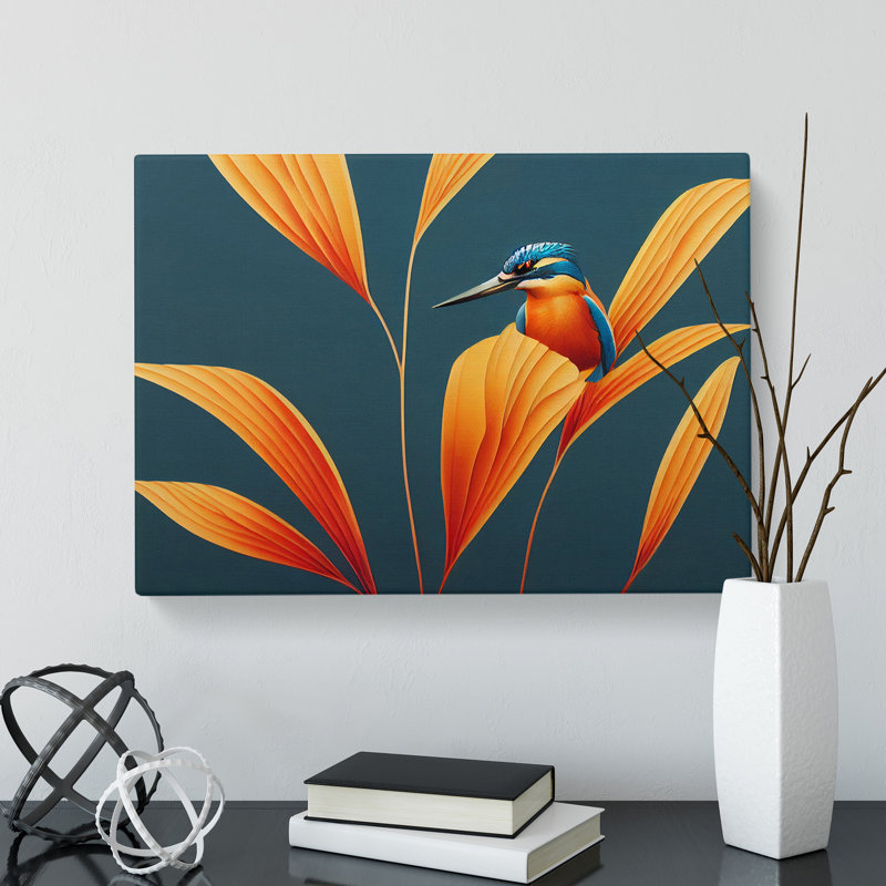 Kingfisher - Wrapped Canvas, 35cm H x 50cm W x 3cm D