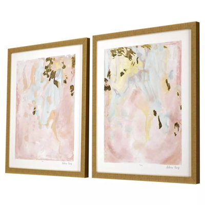 Gold Planet II - 2 Piece Single Picture Frame Print Set
