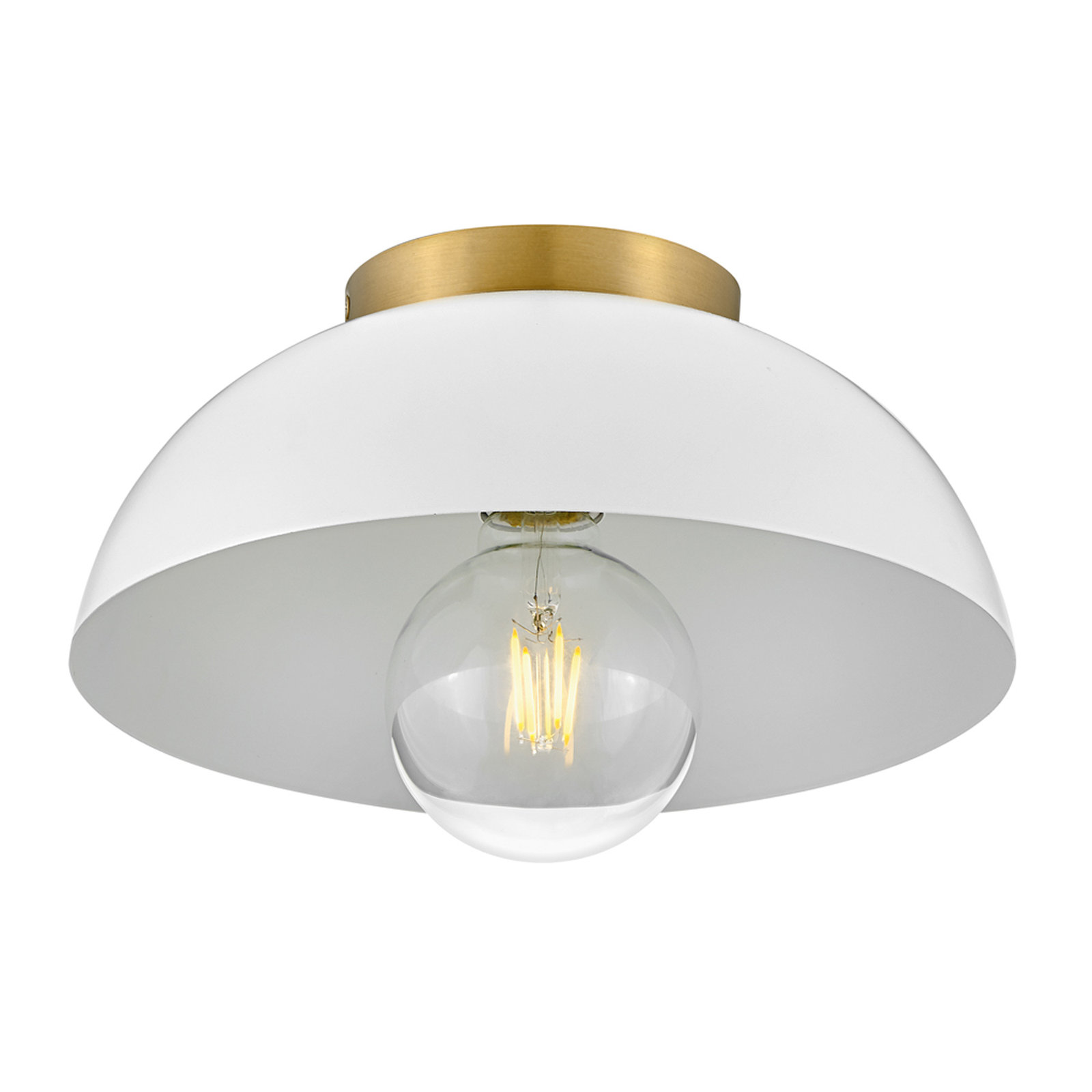 Kebo Single Light Flush Mount, Matte White