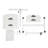 White Portable Adjustable Rolling Laptop Table Stand with Wheels
