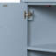Meuble-lavabo autoportant de 91 cm (36 po) avec lavabo en céramique, tiroir rabattable, 3 tiroirs et 2 portes