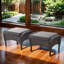 Repose-pieds d'extérieur en osier avec coussin Gaetanino-288057630-314006374