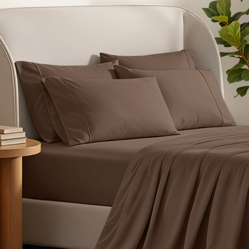 Ultra-Soft Microfiber Pillowcase, Cocoa, 4 Standard Pillowcases