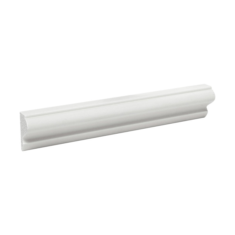 WM 164 1-1/8 in x 5/8 in x 6 in Long Recycled Polystyrene Panel Cap Moulding Sample