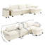 315cm Modular Sectional Sofa, L-shaped Chenille Cloud Couch With Storage, Ottoman, Wireless Charging, Speaker, Light, 2 Cup Holders, Couches For Living Room, Office-1717350014