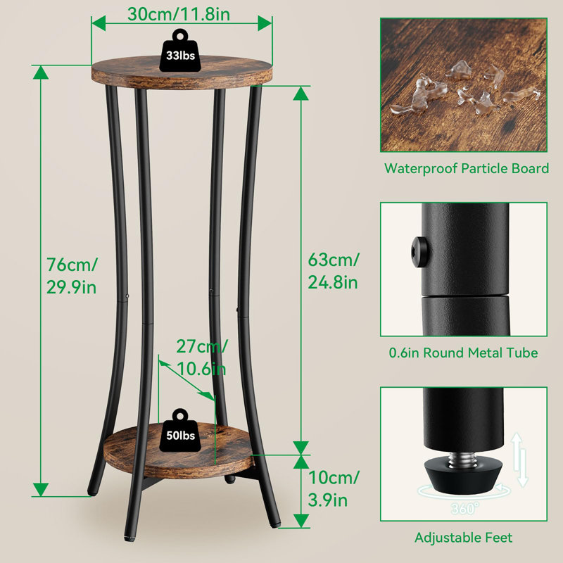 Plant Stand, Rustic Brown