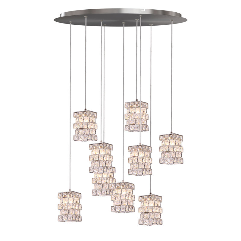 Tidwell Cluster Square Pendant, 9