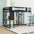 Full Size Wooden Loft Bed with Integrated Desk, RGB Lighting and Storage Shelves-442210731